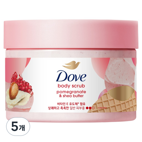 도브 바디 스크럽 석류 앤드 시어버터, 298g, 5개