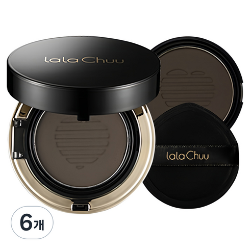 라라츄 헤어쿠션 15g + 리필 15g, 다크브라운, 6개