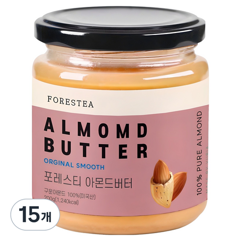 유리아 포레스티 아몬드버터, 15개, 200g