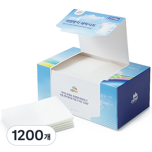 코멧 홈 이염방지 세탁시트 200매, 200개입, 6개