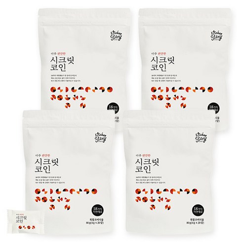 키친스토리 빅마마 이혜정의 시크릿코인 아주 편안한맛, 80g, 4개