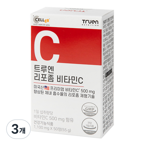 Truen 리포좀 비타민C 50p, 50정, 3개