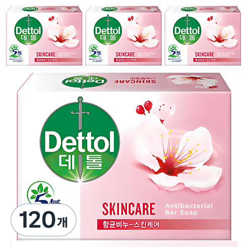 데톨 스킨케어 향균비누, 100g, 120개입