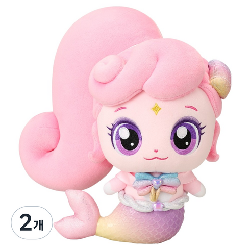 캐치티니핑 사랑의 하츄핑 고래보석의 전설 봉제인형, 소라핑, 2개, 25cm