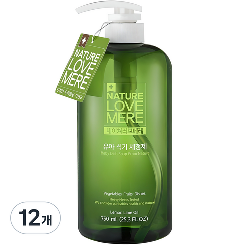 네이쳐러브메레 유아 식기세정제, 750ml, 12개