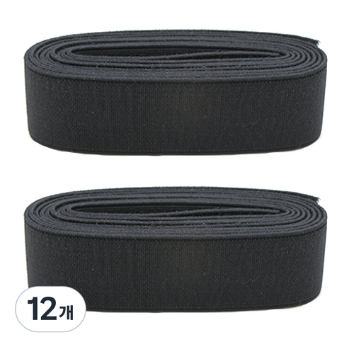 해피베어스 고무줄 30mm, 블랙, 12개