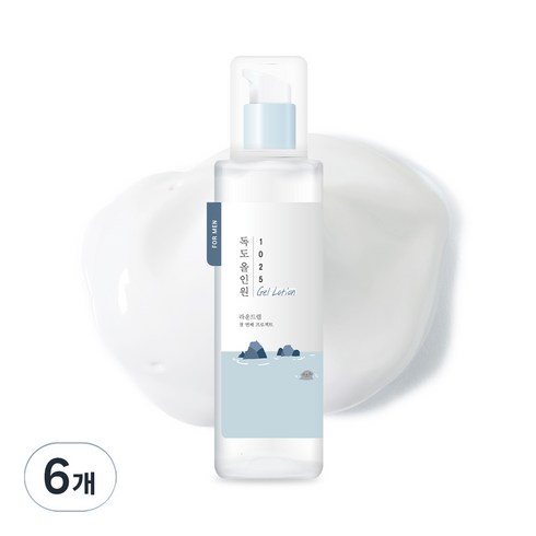 라운드랩 포 맨 1025 독도 젤 로션 올인원, 200ml, 6개