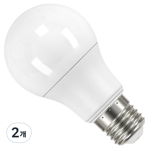 오스람 벌브 플리커프리 LED전구 E26 8W, 백색, 2개