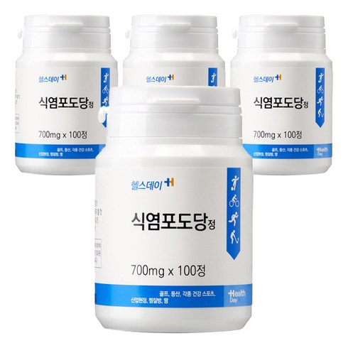 헬스데이 포도당정 100정, 4개, 100개
