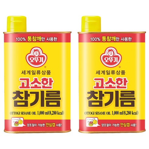 오뚜기 고소한 참기름, 1L, 2개