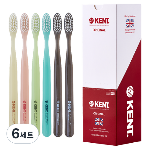 켄트 오리지널 초극세모 칫솔, 6개입, 6세트