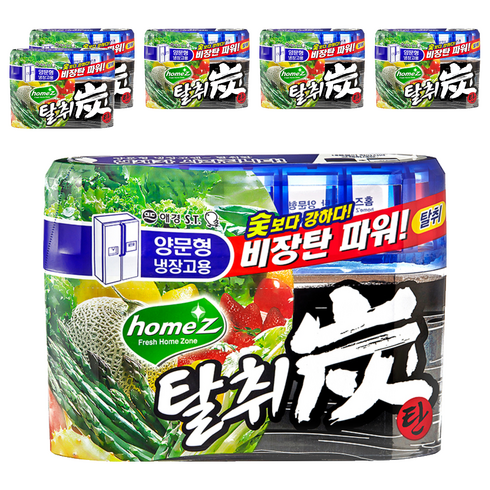홈즈 탈취탄 양문형 냉장고용 본품, 240g, 6개