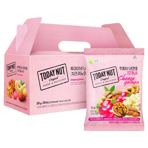 투데이넛 너트한줌 치즈퀴노아 믹스넛, 600g, 1개