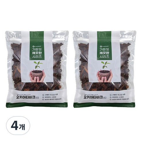 가든잇 깨끗한 오키아타바크 소포장 소립 3~6mm, 4개, 2L