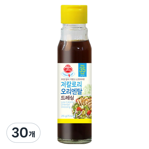오뚜기 LIGHT&JOY 저칼로리 오리엔탈 드레싱, 215g, 30개