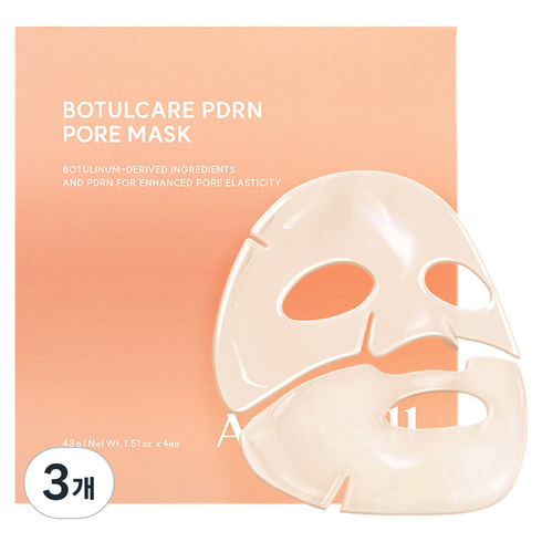 아로셀 보툴케어 PDRN 모공 마스크팩, 43g, 3개