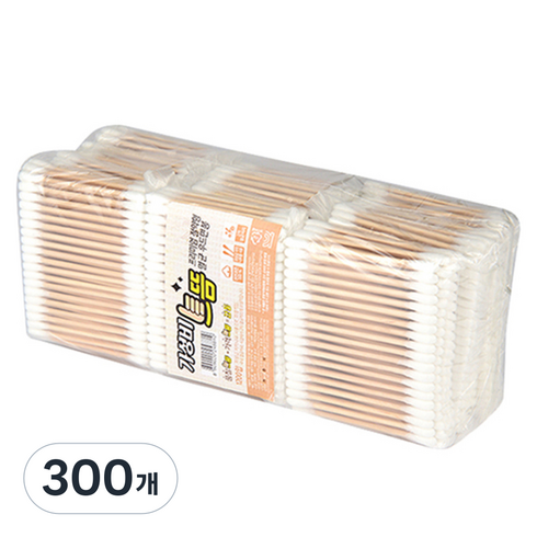 가성비으뜸 프리미엄 절약형 멸균 우드 면봉, 100개입, 300개