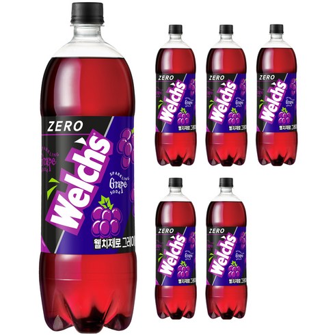 웰치스 제로 그레이프맛, 1.5L, 6개