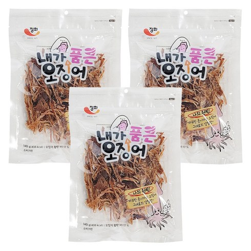 정화식품 내가 품은 오징어, 140g, 3개