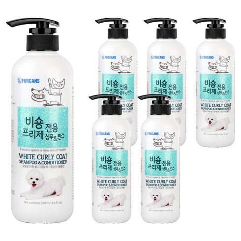 포켄스 비숑 프리제 전용 샴푸&린스, 550ml, 1개입, 6개