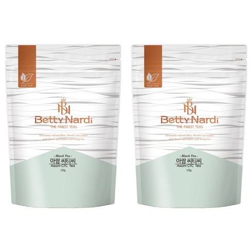 베티나르디 아쌈 씨티씨 티 지퍼백, 125g, 1개입, 2개