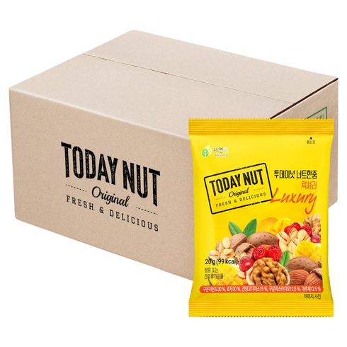 투데이넛 너트한줌 럭셔리, 20g, 50개