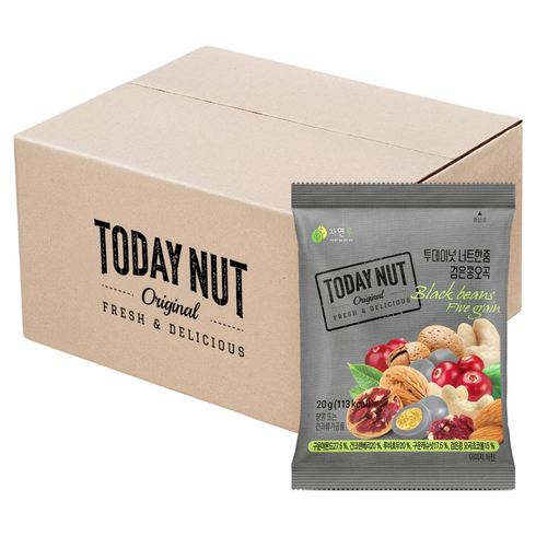 투데이넛 너트한줌 검은콩오곡, 20g, 50개