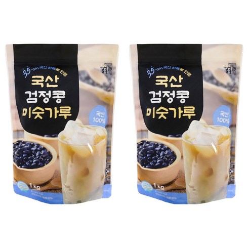 일일곡식 국산 검정콩 미숫가루, 1kg, 2개
