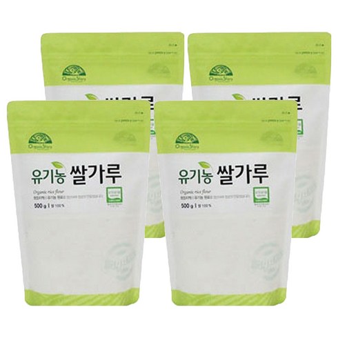OrganicStory 유기농 쌀가루, 500g, 4개