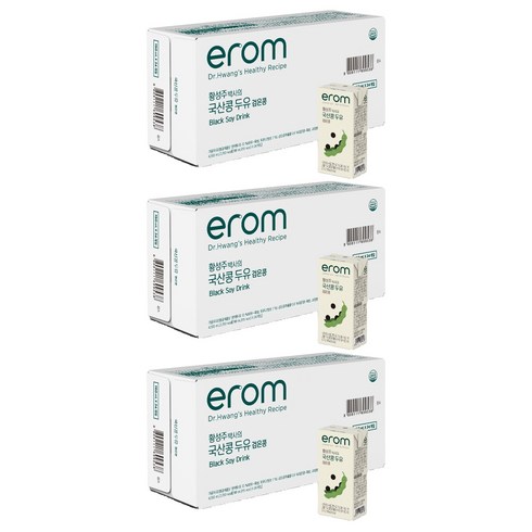 이롬 황성주 박사의 국산콩 두유 검은콩, 190ml, 72개