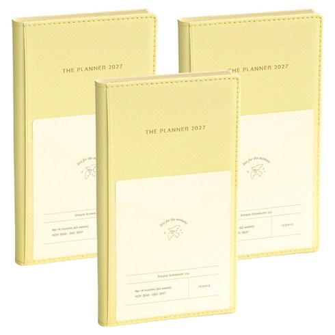 아이코닉 2027 더 플래너 S 위클리 다이어리 스케줄러, 02 BUTTER, 3개