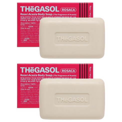 때가솔 로자카 때밀이 각질제거 목욕비누 아카시아향, 100g, 2개입