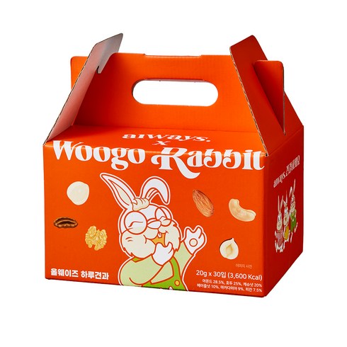 우고래빗 하루견과 올웨이즈 매일 한줌 견과류 선물세트, 600g, 1개