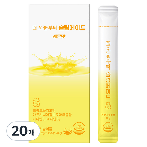 오늘부터 슬림에이드 다이어트보조제 레몬맛, 20개, 120g