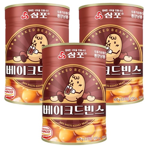 삼포 베이크드빈스, 400g, 3개