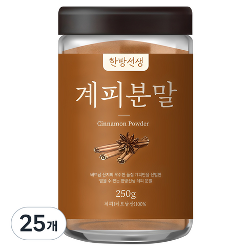 한방선생 계피가루 특품, 250g, 25개