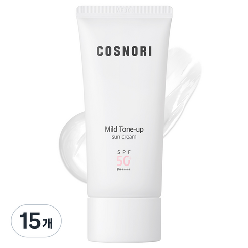 코스노리 마일드 톤업 선크림 SPF50+ PA++++, 50ml, 15개