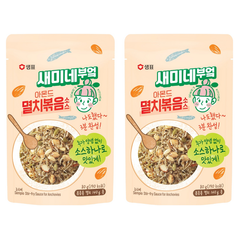 새미네부엌 아몬드 멸치볶음 소스, 80g, 2개