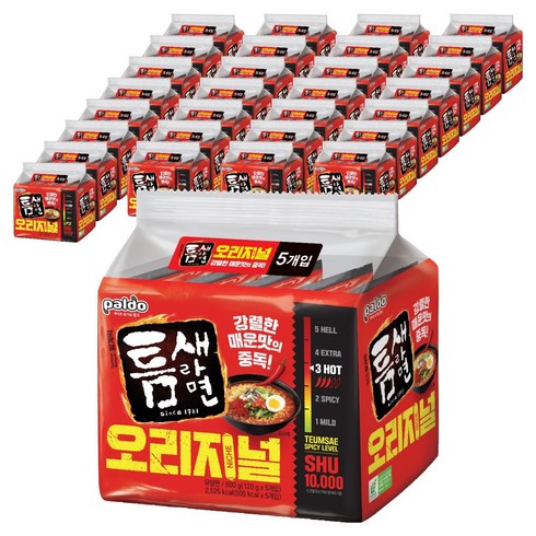틈새라면 빨계떡 120g, 160개