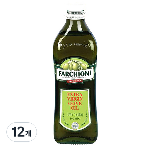 파르키오니 엑스트라 버진 올리브 오일, 500ml, 12개