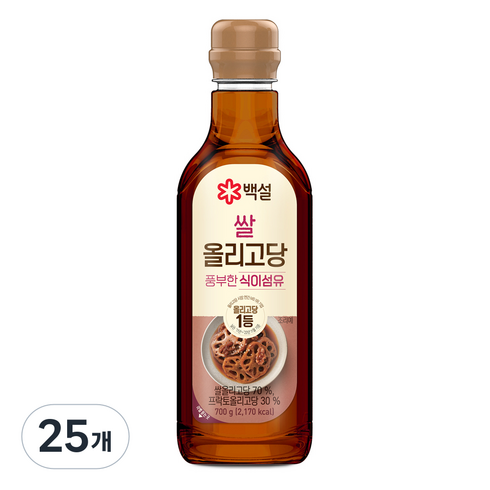 백설 쌀 올리고당, 700g, 25개