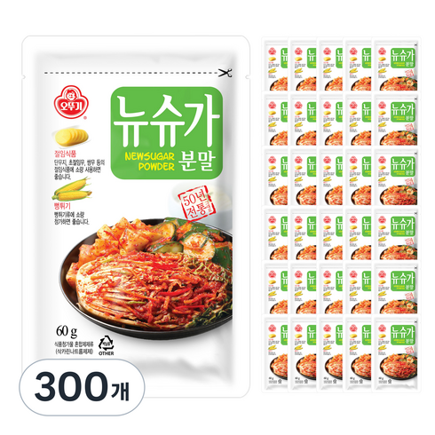 오뚜기 뉴슈가분말, 60g, 300개