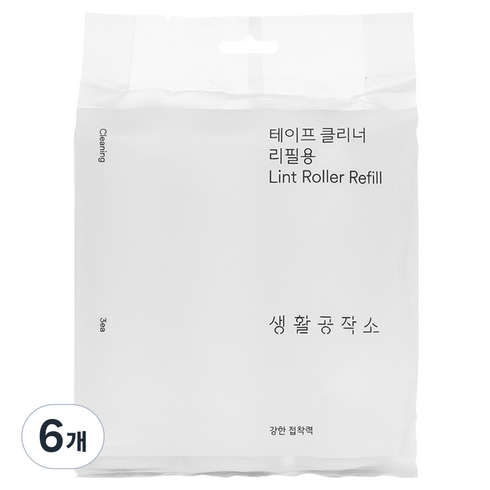 생활공작소 테이프 클리너 리필 3p, 6개