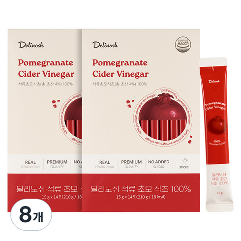 딜리노쉬 석류 초모 식초 스틱, 210g, 8개