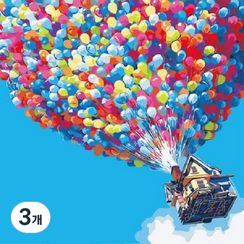 피포페인팅 DIY 일러스트 그리기 세트 40 x 50 cm, 스카이벌룬하우스(E364), 3개