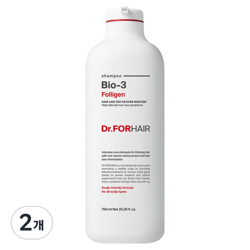 닥터포헤어 바이오3 탈모완화 샴푸, 750ml, 2개