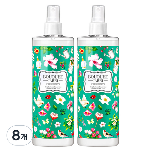 부케가르니 딥퍼퓸 섬유향수, 플라워마켓, 500ml, 8개