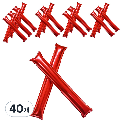 아카코 응원을 즐겁게 막대풍선, 레드, 40개