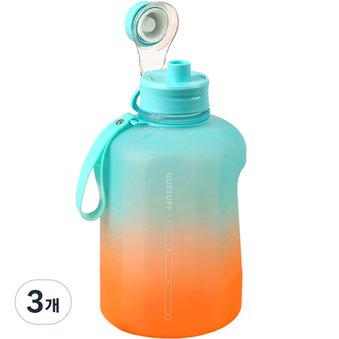 구스터프 대용량 물통 손잡이형, 혼합색상, 2.46L, 3개