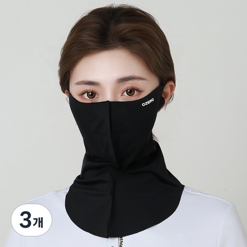 오제로 리버폭스 골프마스크 111, 블랙, 3개